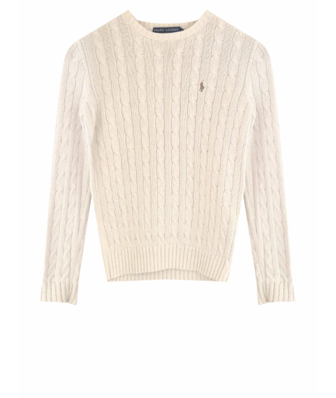 POLO RALPH LAUREN Белый хлопковый джемпер / свитер, фото 1