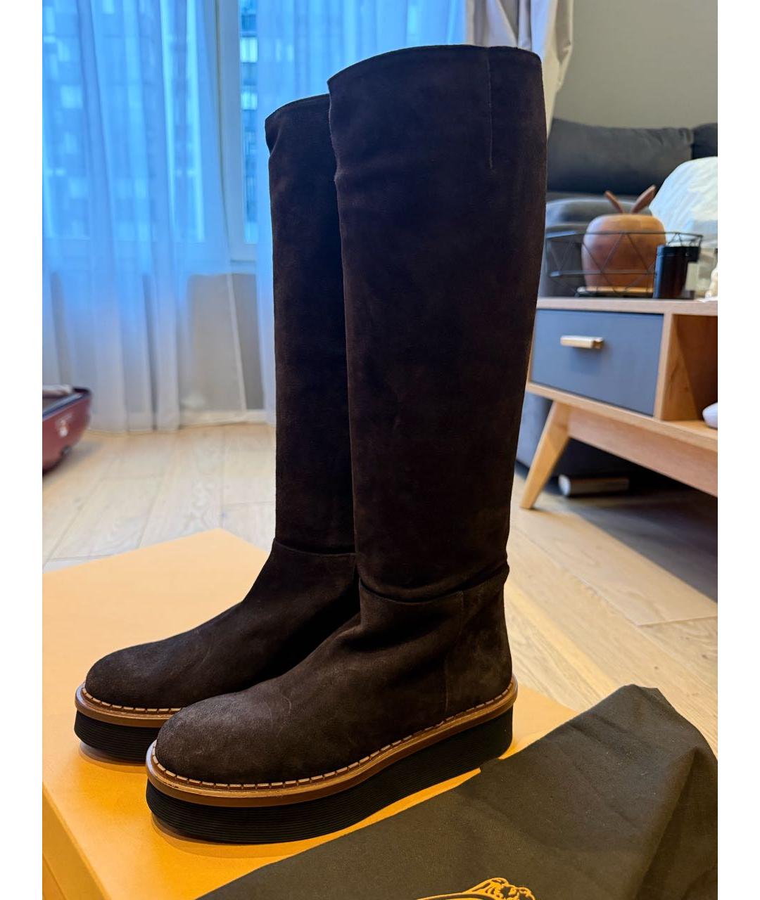 TOD'S Коричневые замшевые сапоги, фото 8