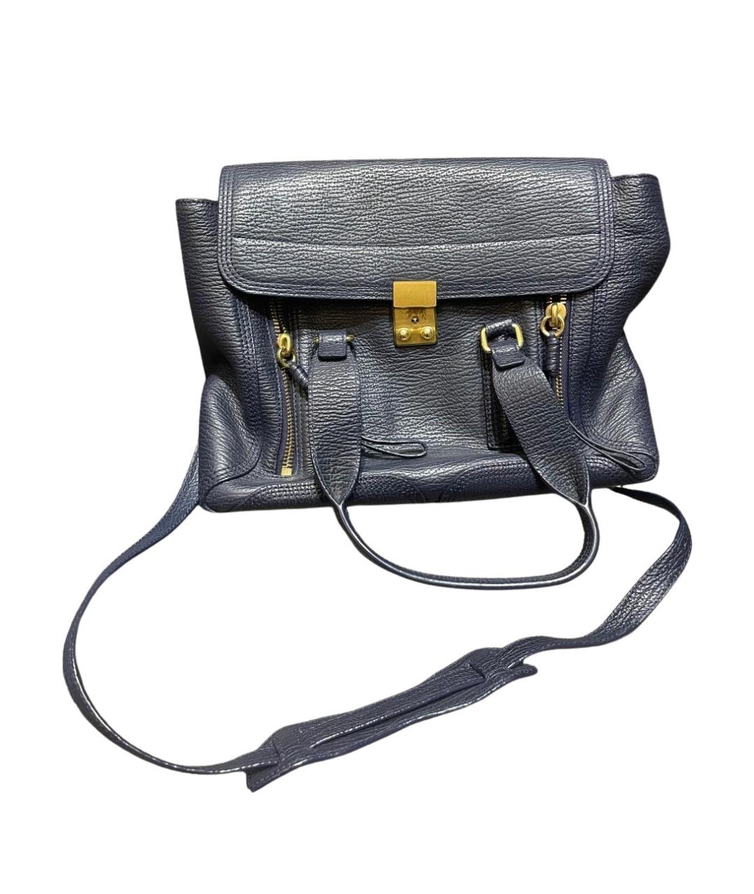 3.1 PHILLIP LIM Синяя кожаная сумка тоут, фото 1