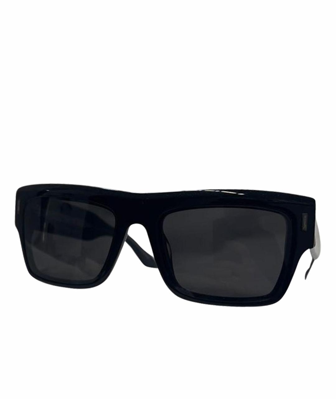 CALVIN KLEIN Черные пластиковые солнцезащитные очки, фото 1