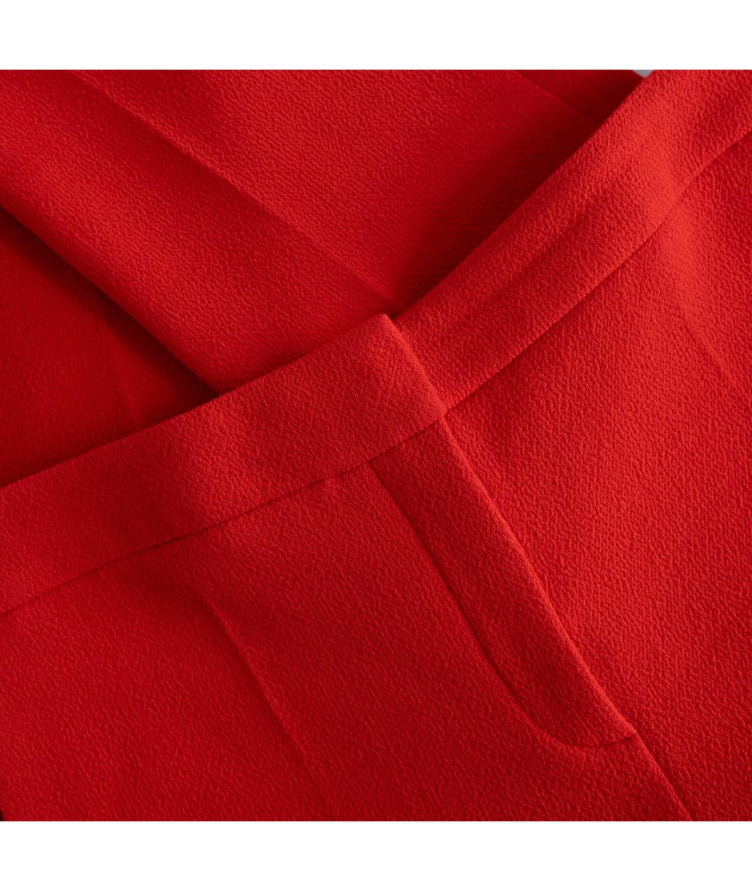 CHRISTIAN DIOR Красные шерстяные брюки узкие, фото 3