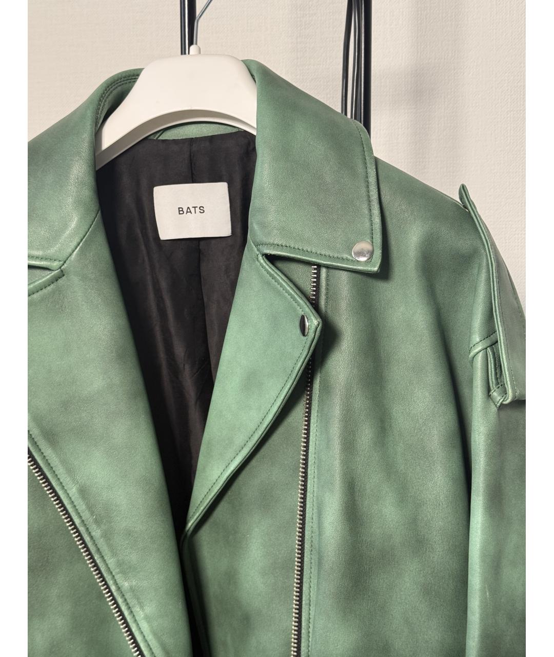 BATS Зеленая кожаная куртка, фото 4
