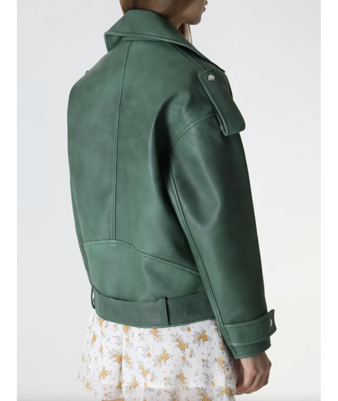 BATS Зеленая кожаная куртка, фото 2