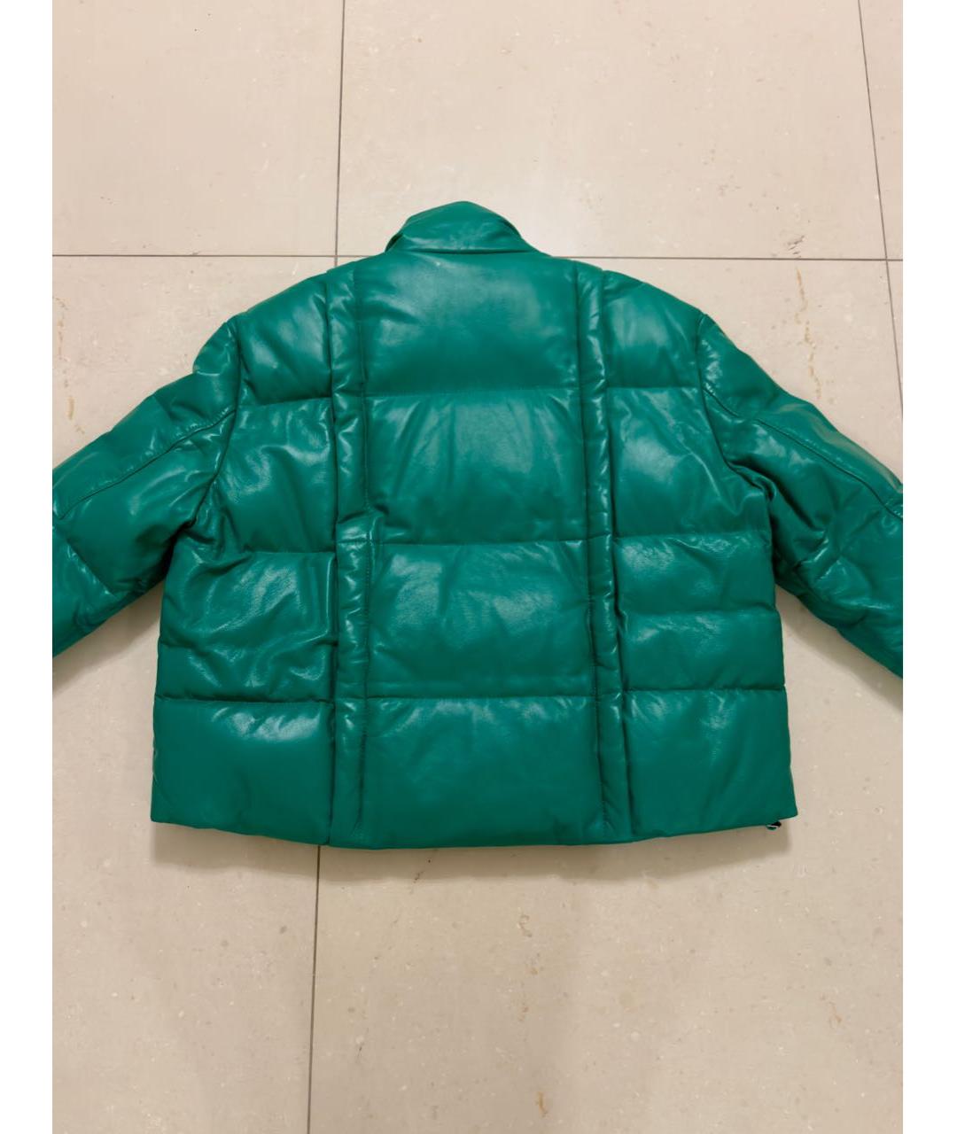 BOTTEGA VENETA Зеленая кожаная куртка, фото 2