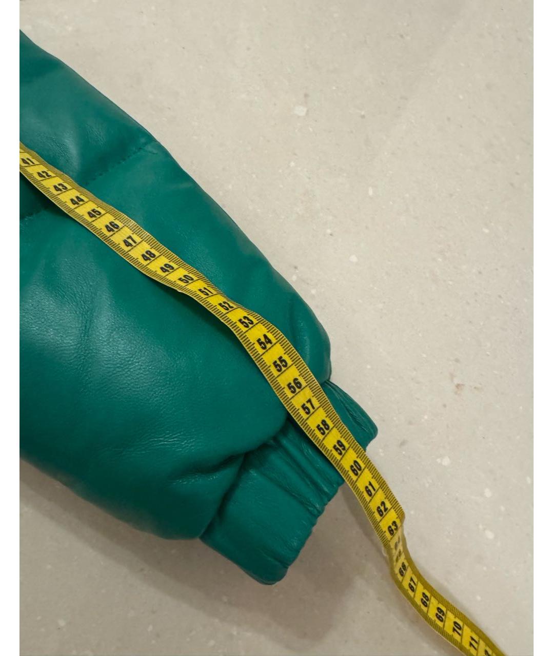 BOTTEGA VENETA Зеленая кожаная куртка, фото 6