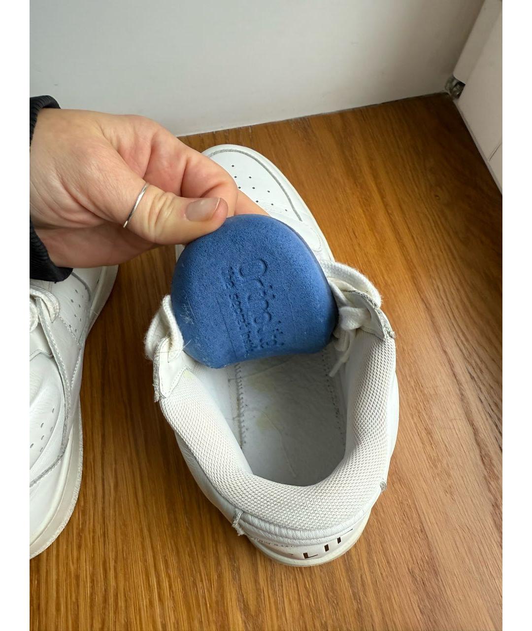 CELINE Белые кожаные кроссовки, фото 7