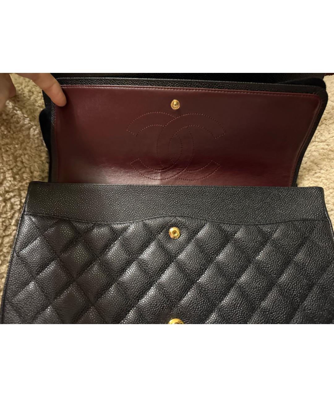 CHANEL Черная кожаная сумка через плечо, фото 8