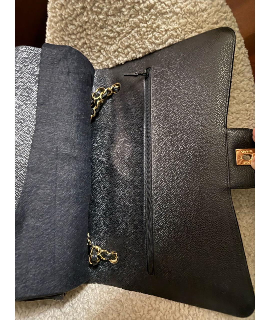 CHANEL Черная кожаная сумка через плечо, фото 7