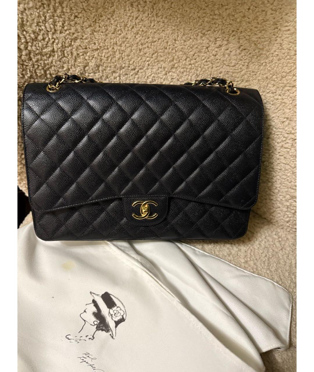 CHANEL Черная кожаная сумка через плечо, фото 9