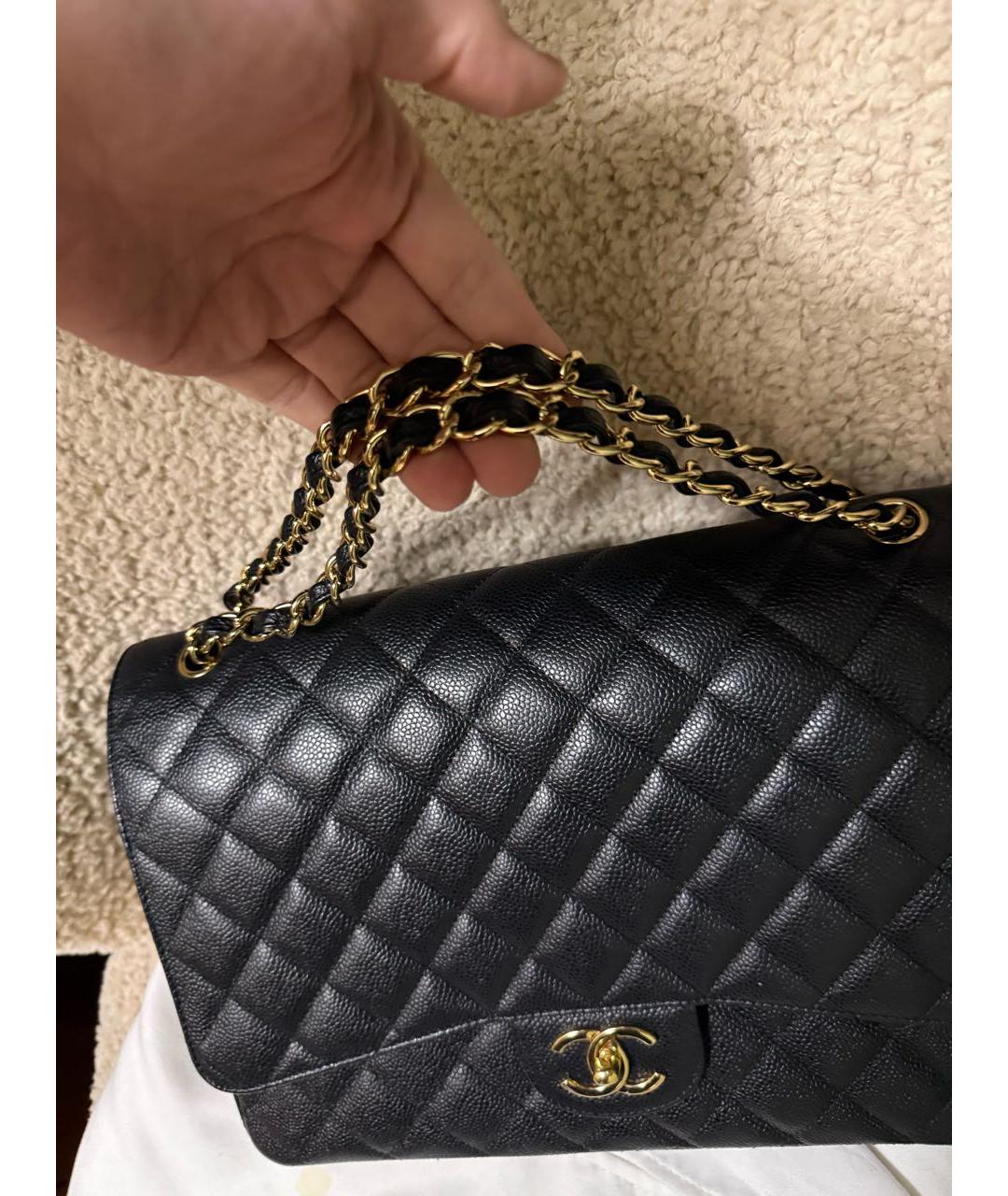 CHANEL Черная кожаная сумка через плечо, фото 2