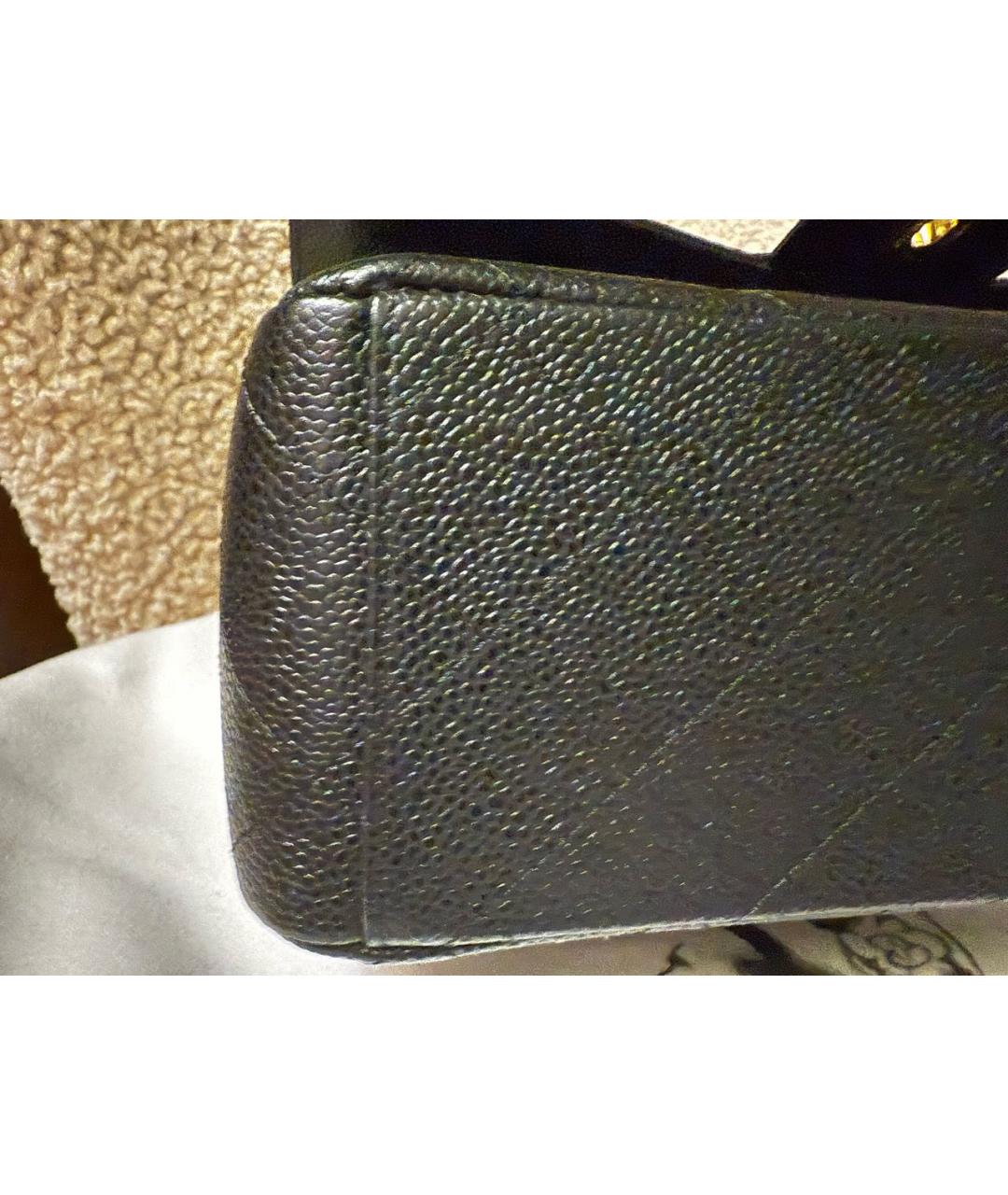 CHANEL Черная кожаная сумка через плечо, фото 6