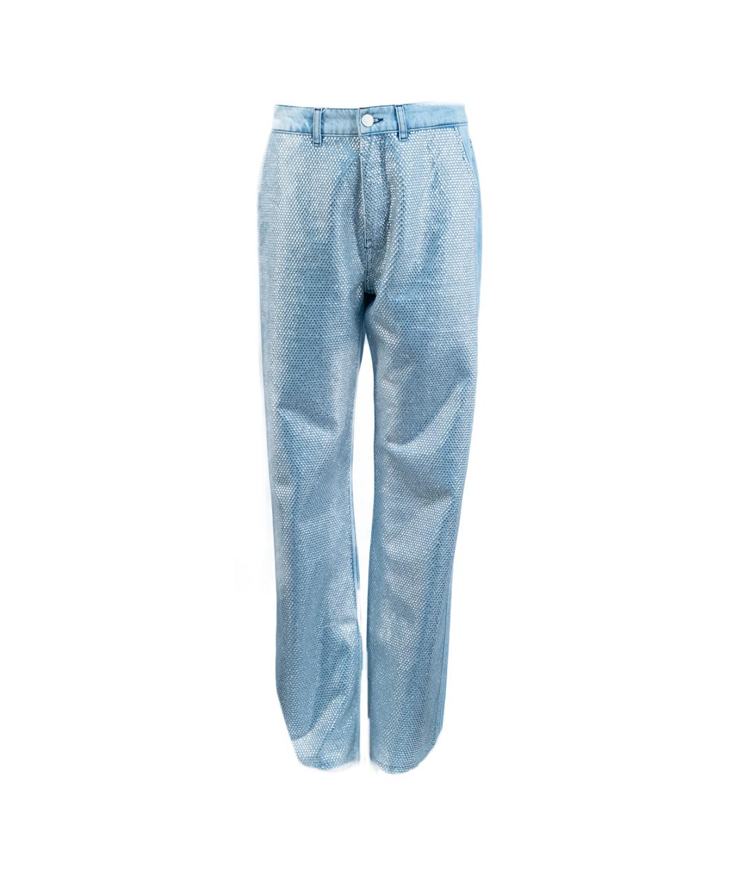 FRAME Голубые хлопковые прямые джинсы, фото 1