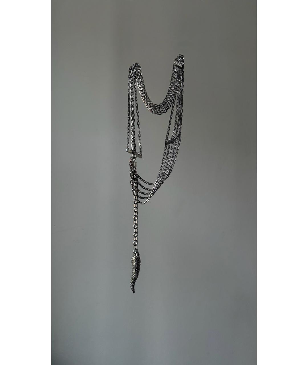 VALENTINO Серебрянный пелетеный ремень, фото 5