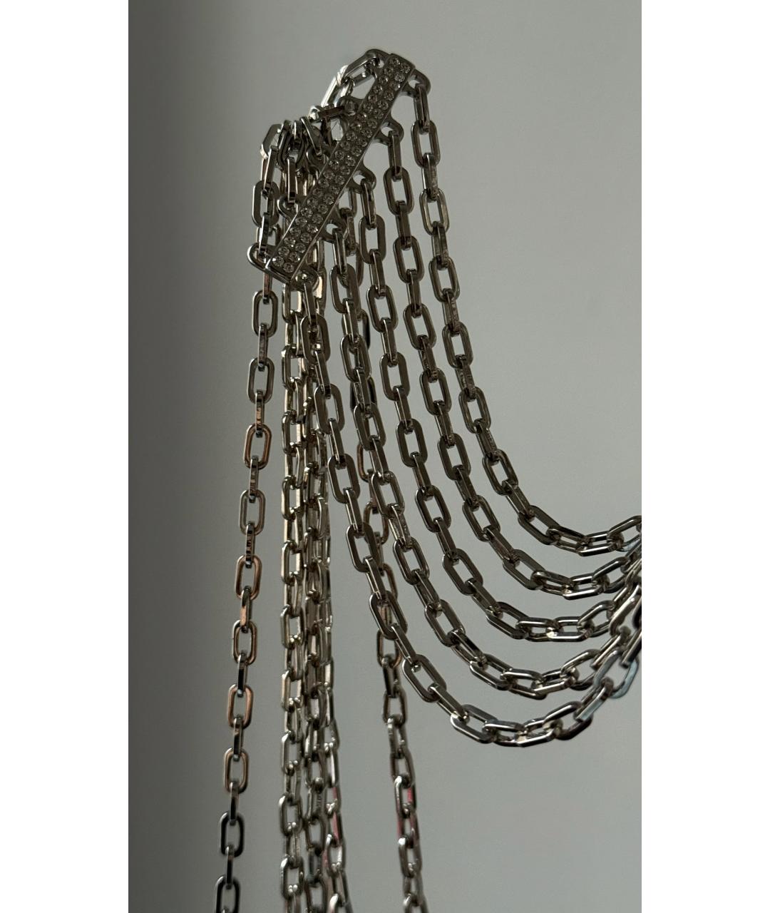 VALENTINO Серебрянный пелетеный ремень, фото 4