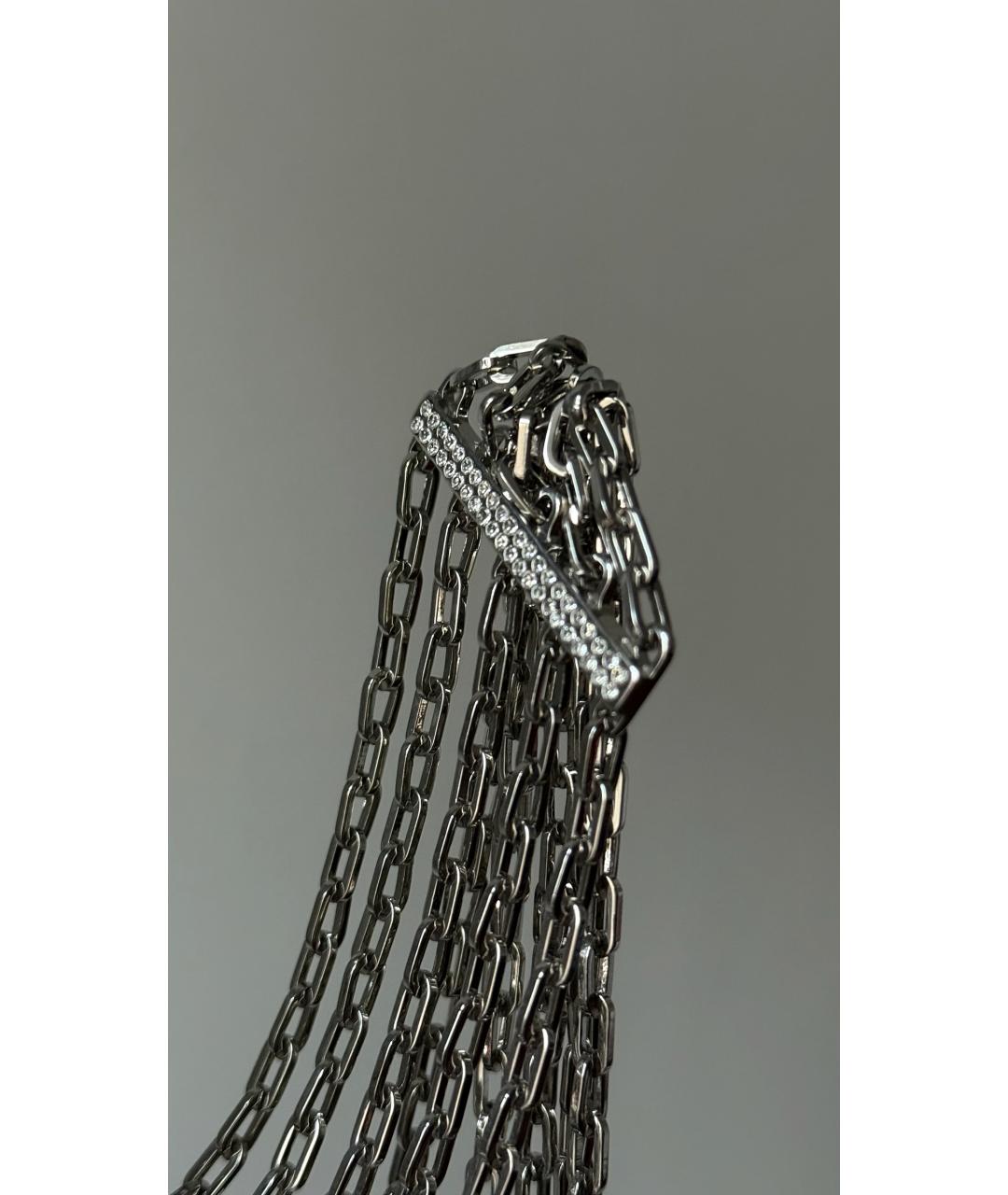 VALENTINO Серебрянный пелетеный ремень, фото 3