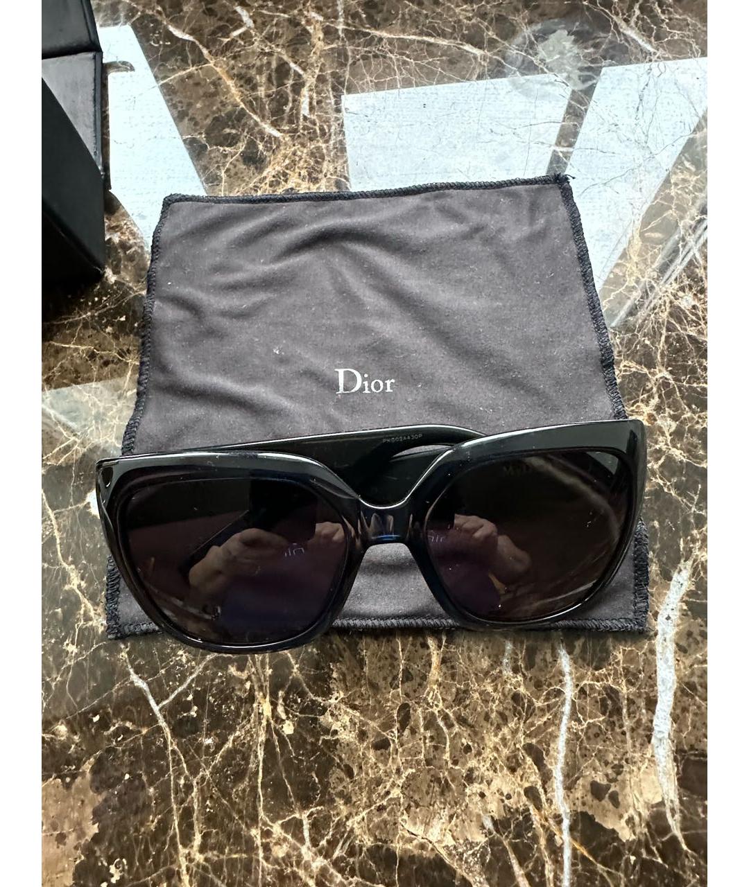 CHRISTIAN DIOR Темно-синие пластиковые солнцезащитные очки, фото 5