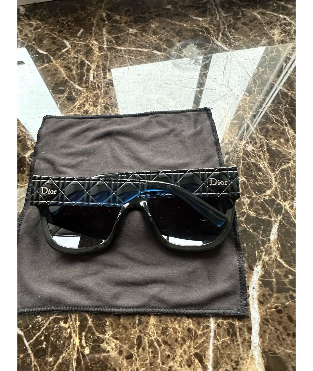 CHRISTIAN DIOR Темно-синие пластиковые солнцезащитные очки, фото 3