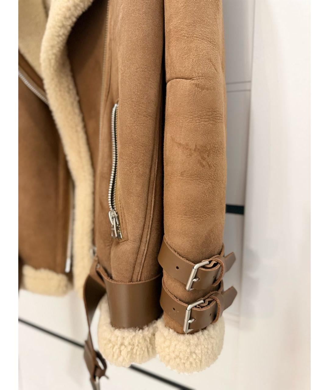 ACNE STUDIOS Горчичная замшевая дубленка, фото 5