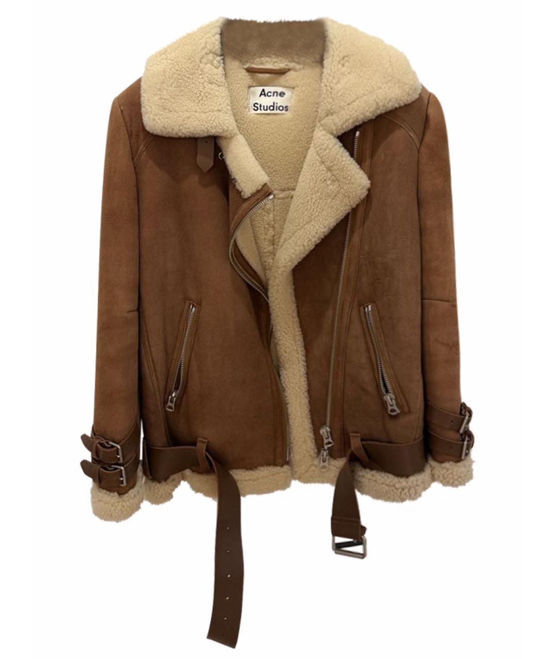 ACNE STUDIOS Горчичная замшевая дубленка, фото 1