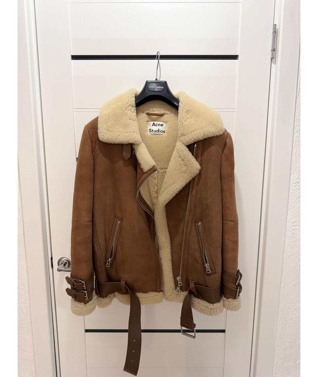 ACNE STUDIOS Горчичная замшевая дубленка, фото 7