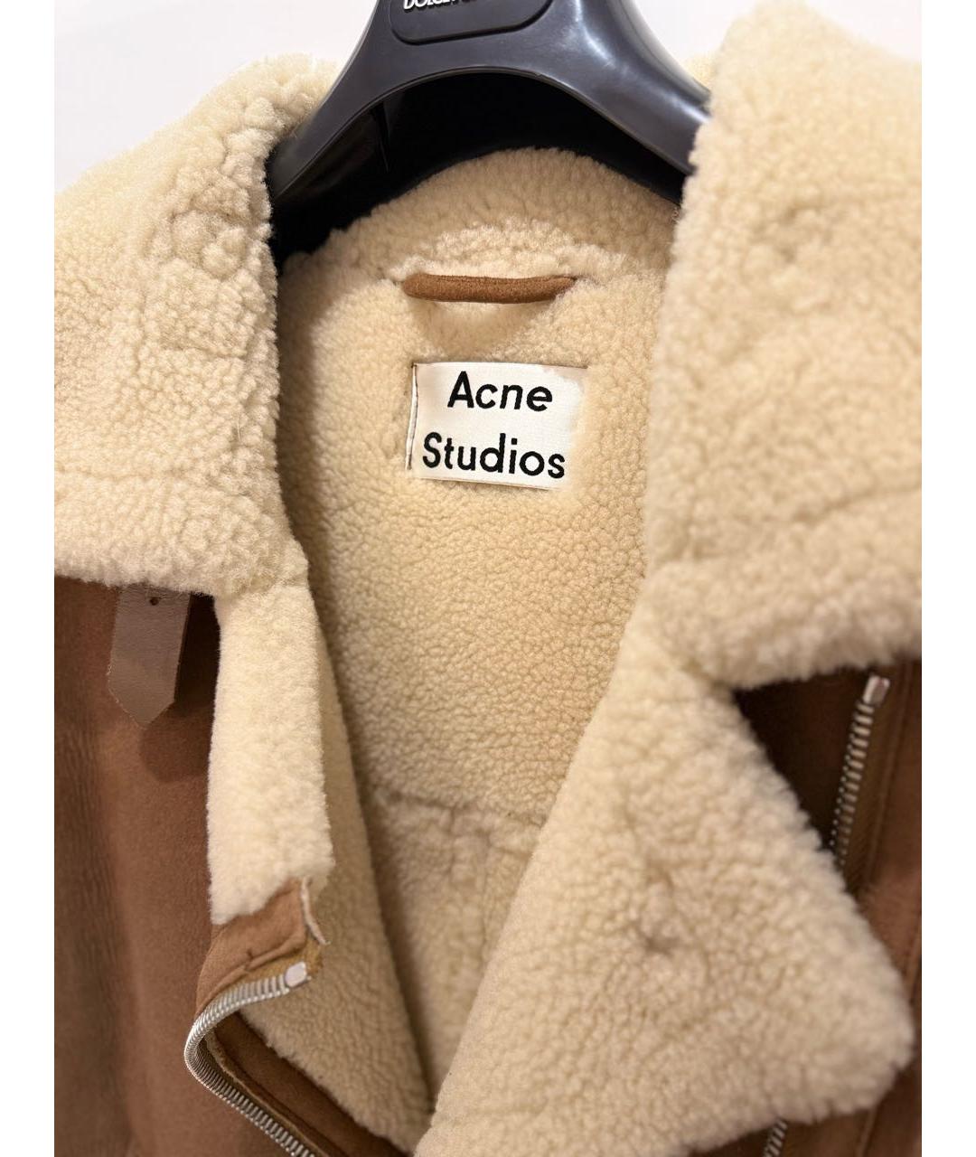 ACNE STUDIOS Горчичная замшевая дубленка, фото 3