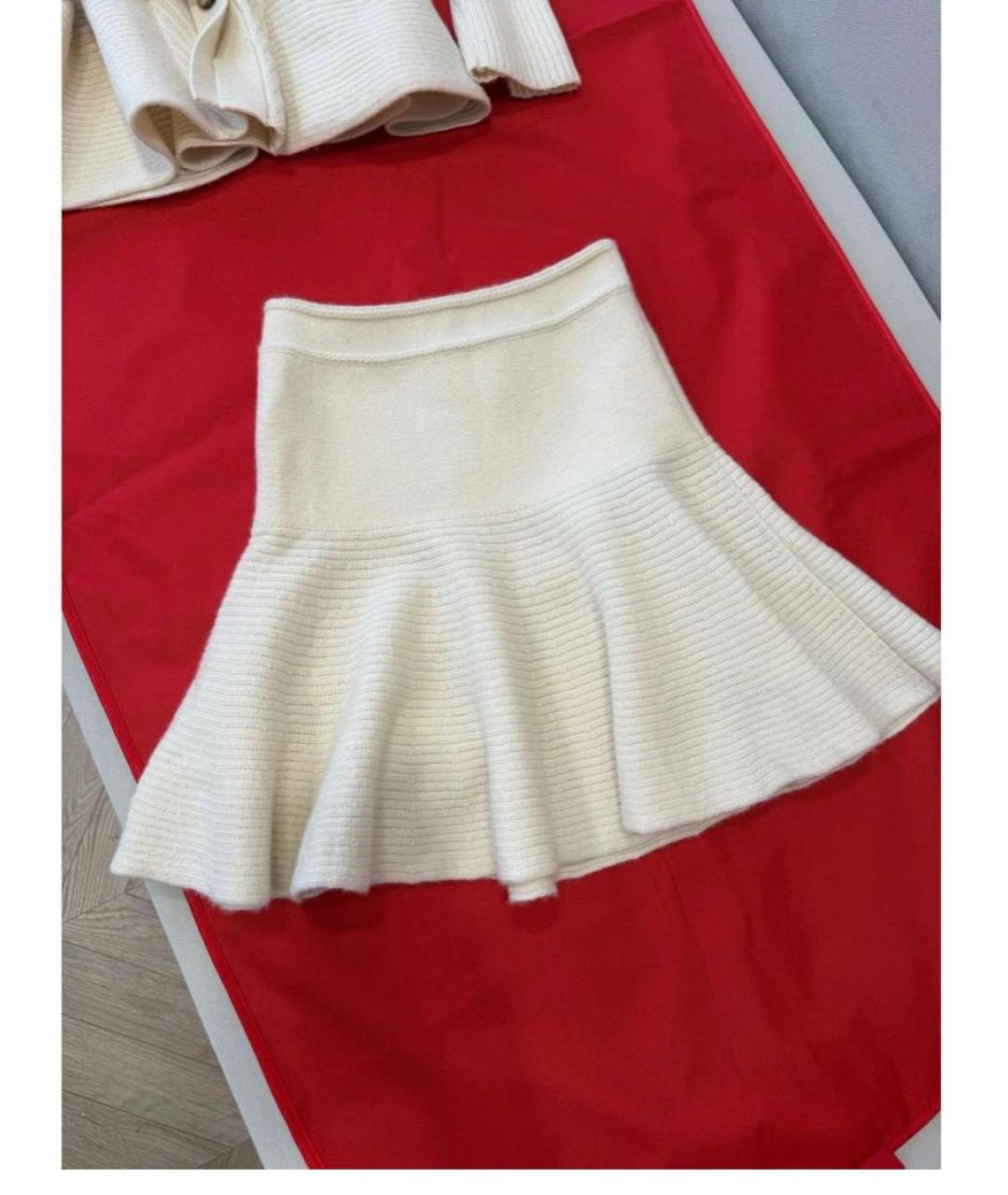 ULYANA SERGEENKO Бежевый кашемировый костюм с юбками, фото 2