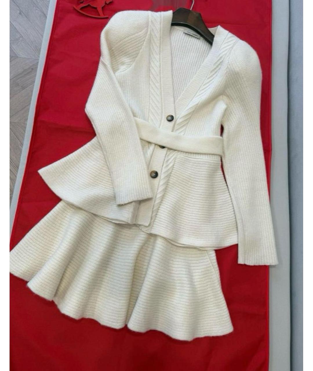 ULYANA SERGEENKO Бежевый кашемировый костюм с юбками, фото 4