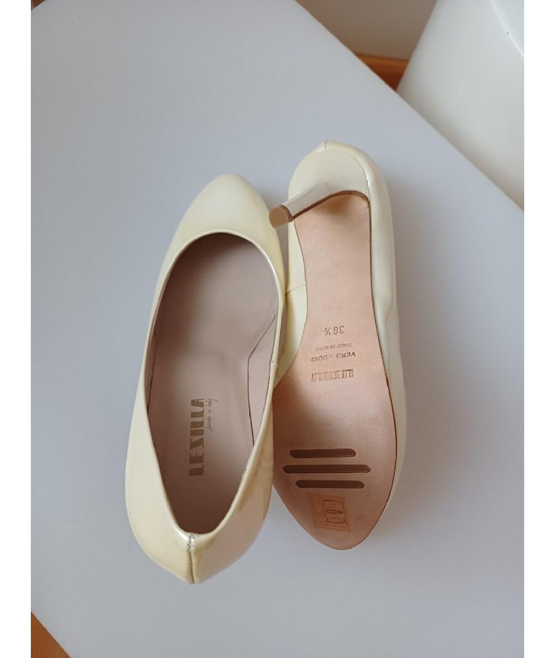 LE SILLA Бежевые туфли из лакированной кожи, фото 8