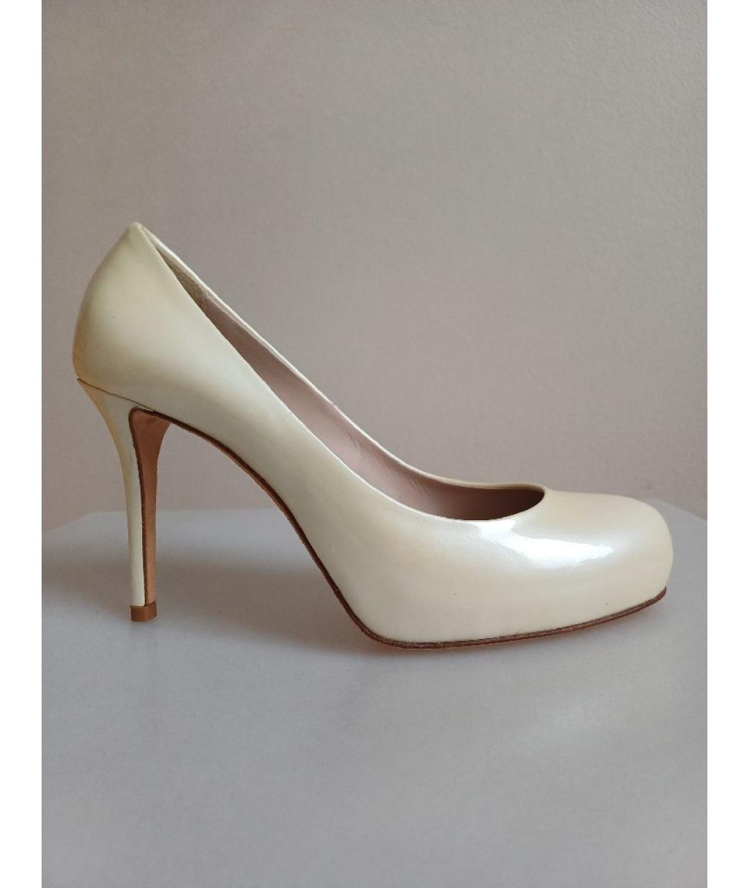 LE SILLA Бежевые туфли из лакированной кожи, фото 9