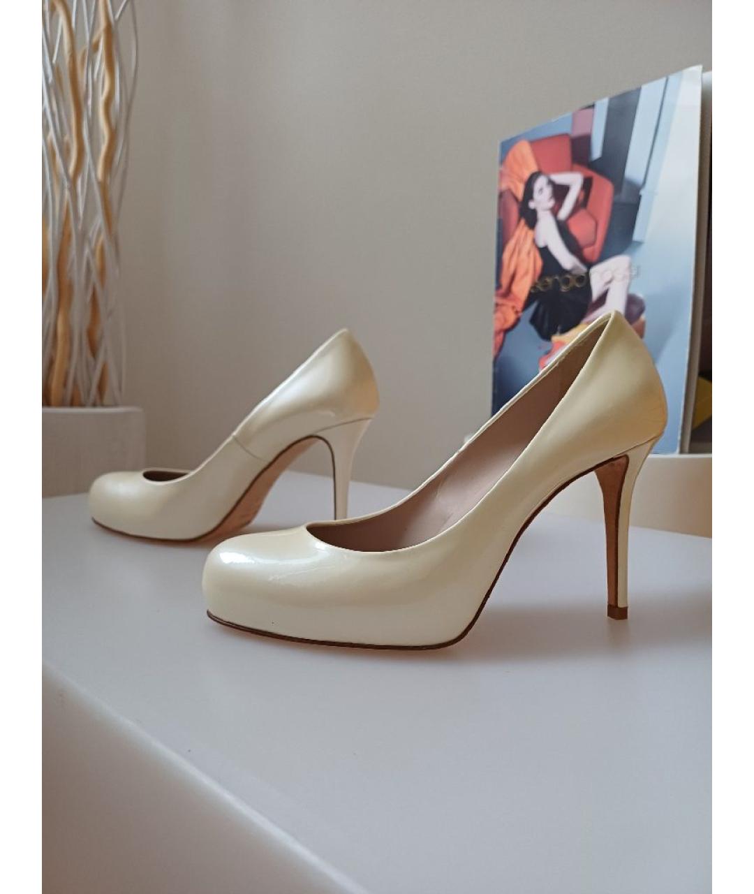 LE SILLA Бежевые туфли из лакированной кожи, фото 3