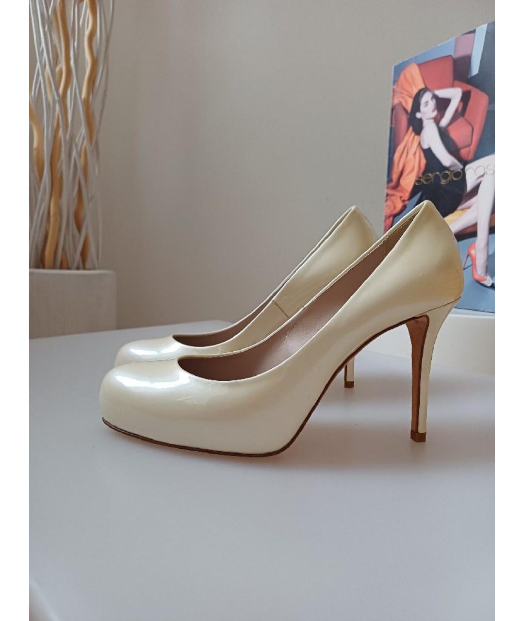 LE SILLA Бежевые туфли из лакированной кожи, фото 2