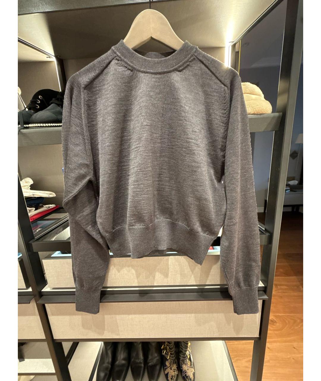 JACQUEMUS Серый хлопковый джемпер / свитер, фото 6