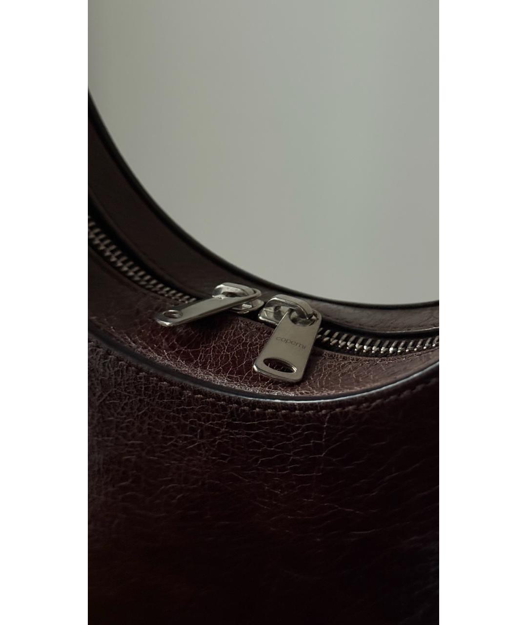 COPERNI Коричневая кожаная сумка с короткими ручками, фото 2