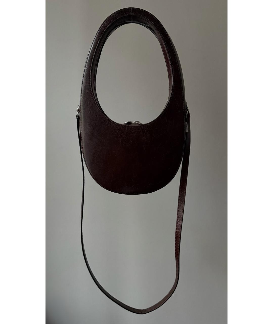 COPERNI Коричневая кожаная сумка с короткими ручками, фото 5