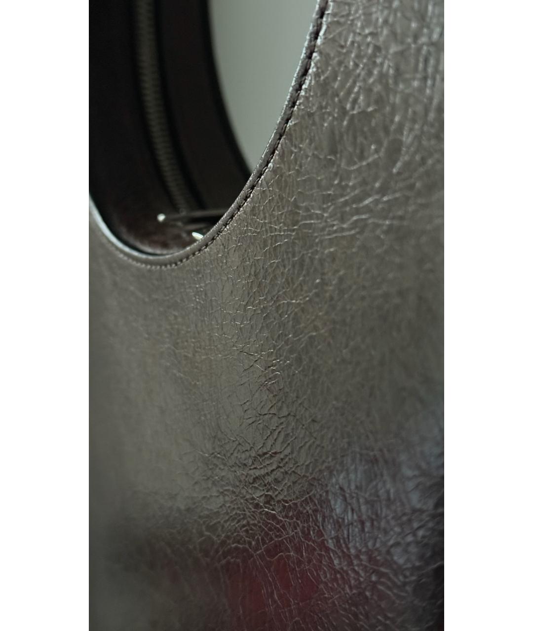 COPERNI Коричневая кожаная сумка с короткими ручками, фото 3