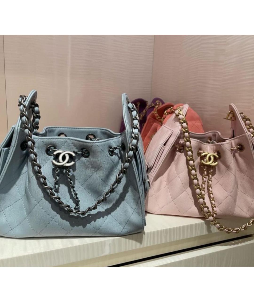 CHANEL Розовая кожаная сумка тоут, фото 2