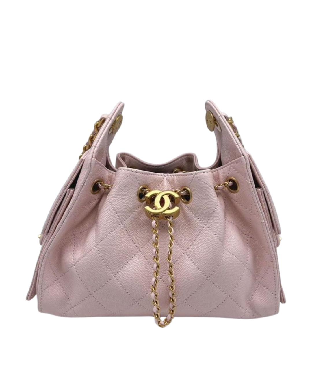 CHANEL Розовая кожаная сумка тоут, фото 1