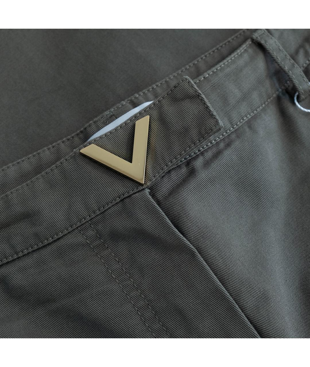 VALENTINO Хаки хлопковые брюки широкие, фото 3