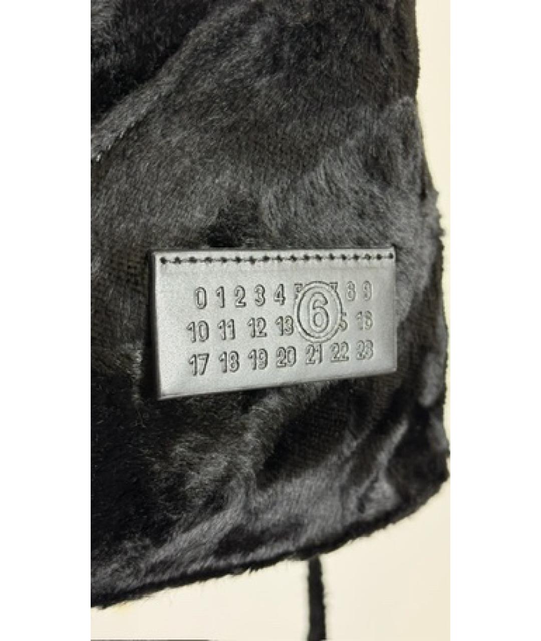 MM6 MAISON MARGIELA Черная тканевая сумка с короткими ручками, фото 2