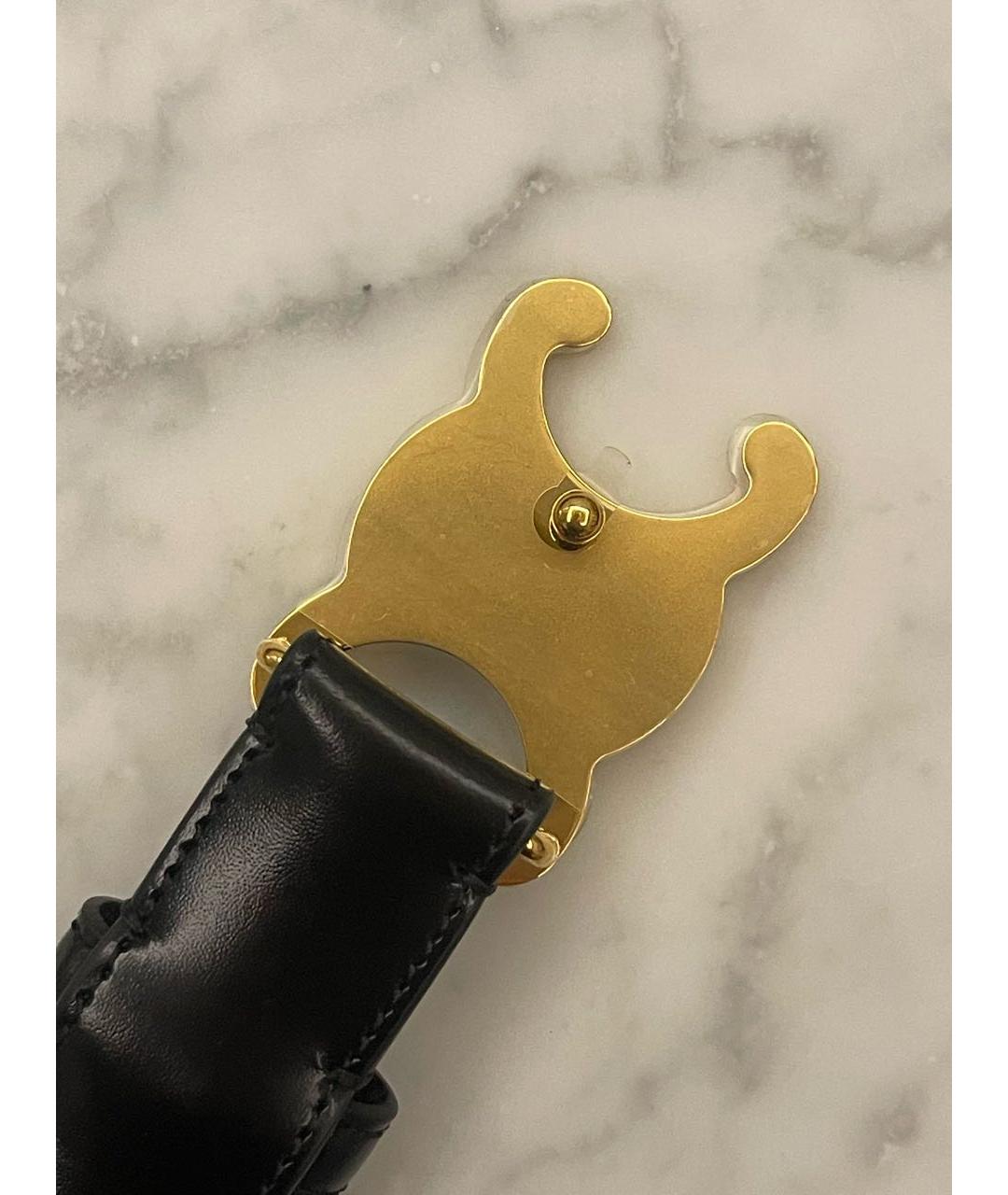 CELINE Черный кожаный ремень, фото 6