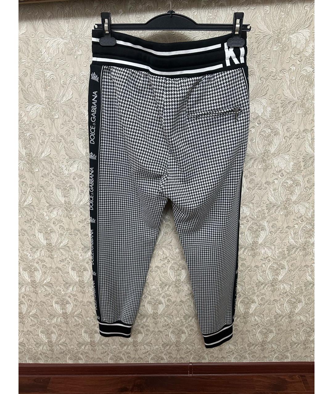 DOLCE&GABBANA Серые хлопко-эластановые прямые брюки, фото 2