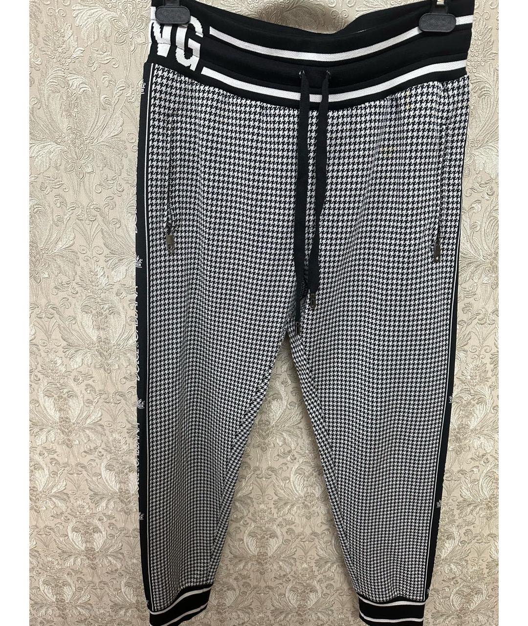 DOLCE&GABBANA Серые хлопко-эластановые прямые брюки, фото 6