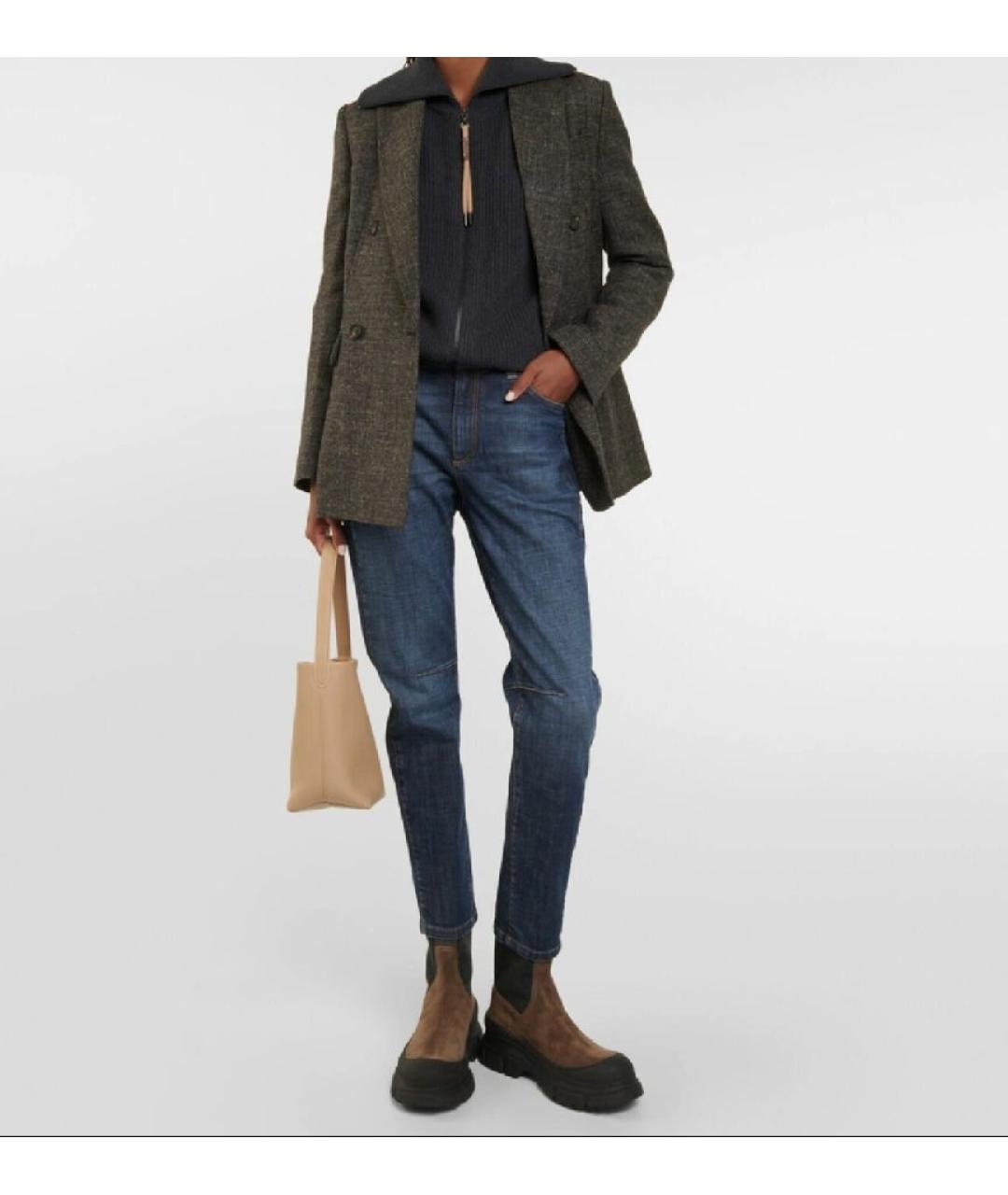 BRUNELLO CUCINELLI Коричневые замшевые полусапоги, фото 6