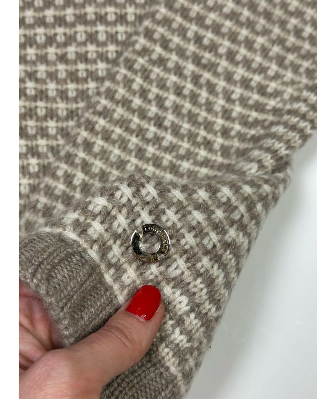 LORO PIANA Бежевый кашемировый кардиган, фото 4