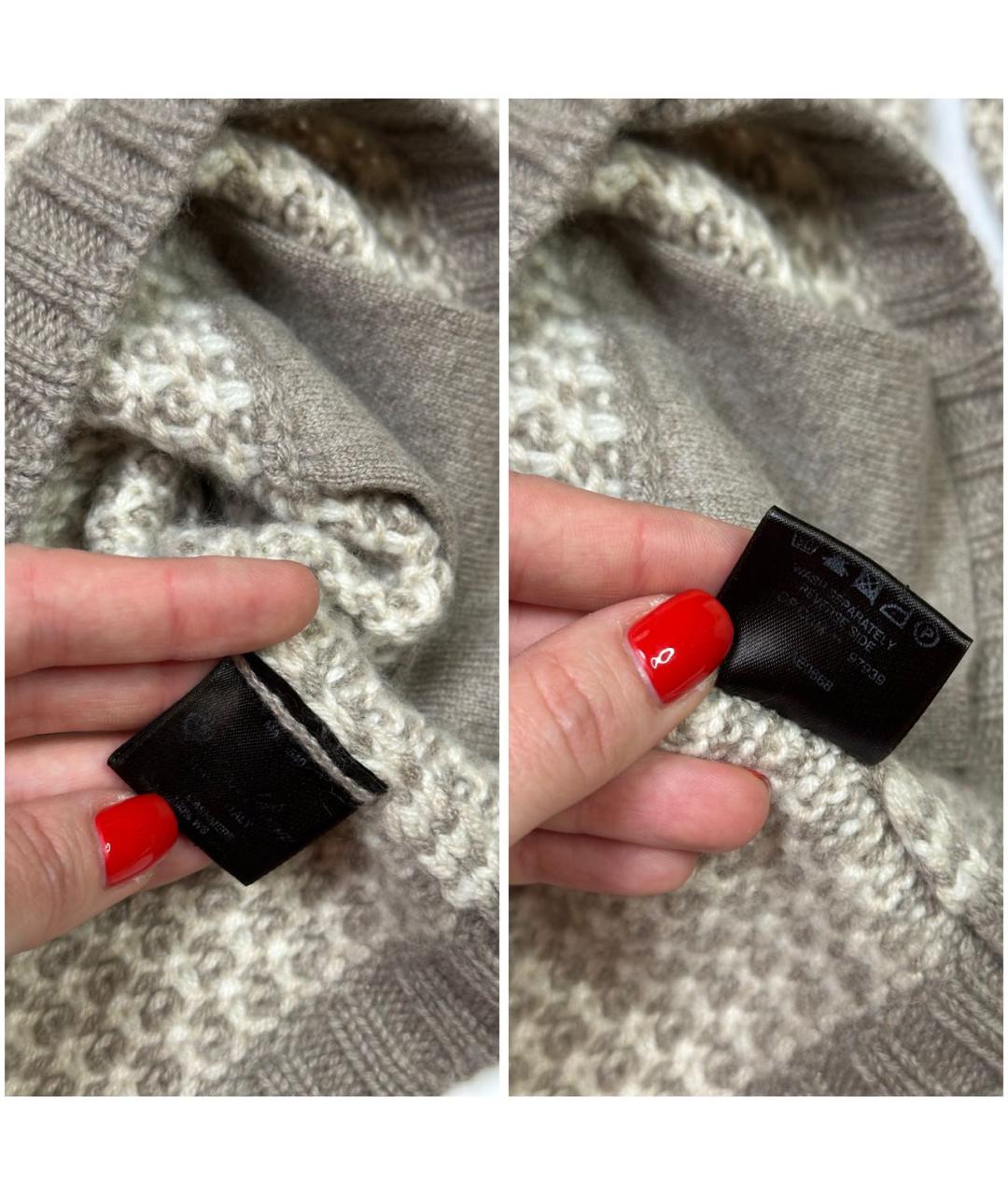 LORO PIANA Бежевый кашемировый кардиган, фото 7