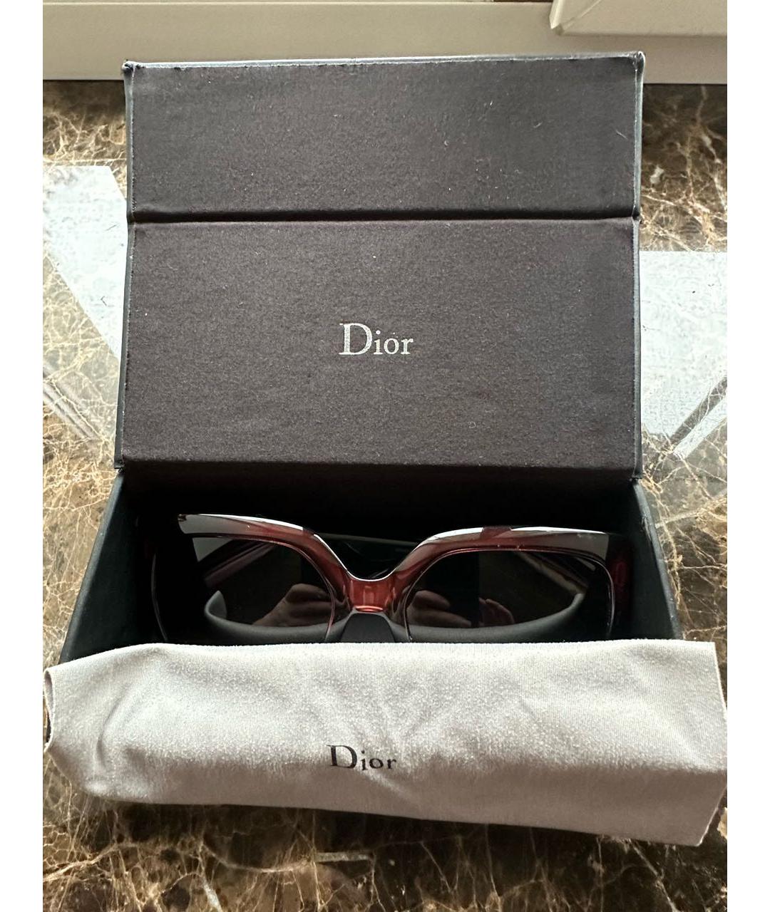 CHRISTIAN DIOR Черные пластиковые солнцезащитные очки, фото 3