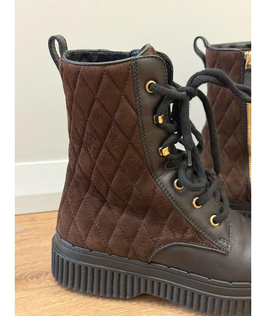 TOD'S Черные кожаные ботинки, фото 3