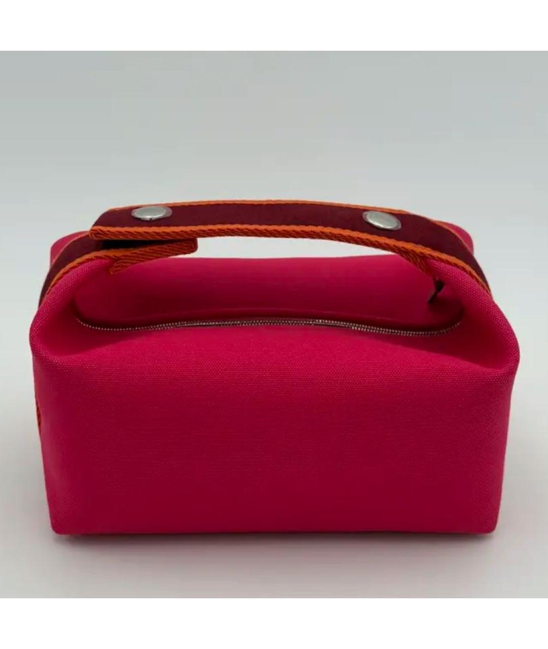 HERMES Красная тканевая косметичка, фото 3