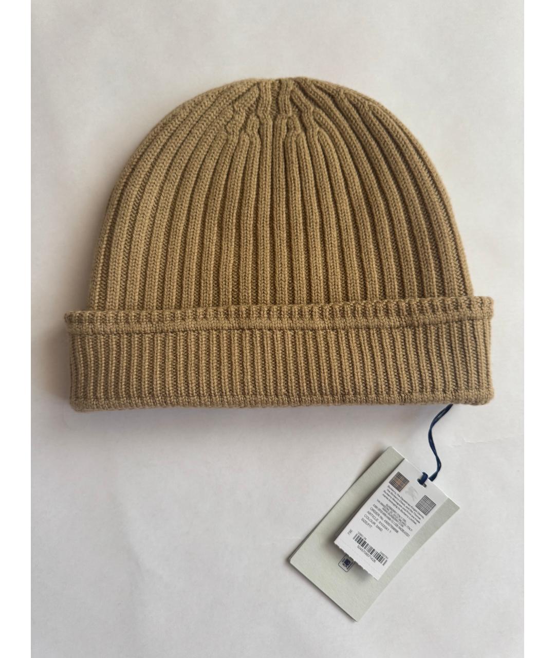 BURBERRY Бежевая шерстяная шапка, фото 2