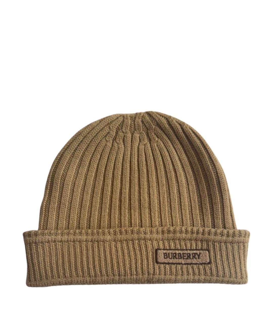 BURBERRY Бежевая шерстяная шапка, фото 1